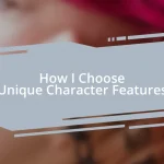 How I Choose Unique Character Features
