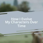 How I Evolve My Characters Over Time