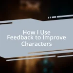 How I Use Feedback to Improve Characters