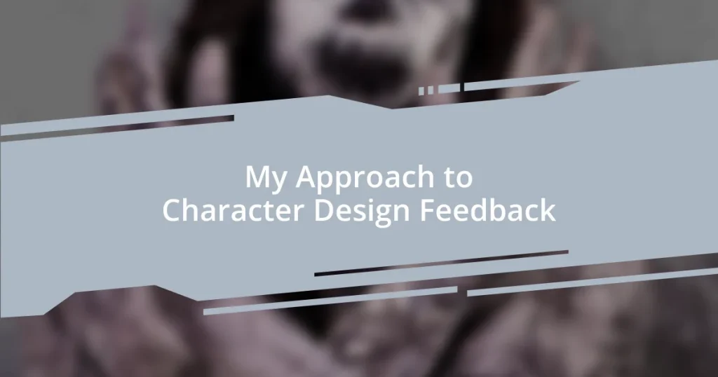 My Approach to Character Design Feedback