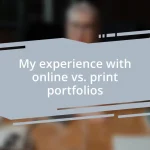 My experience with online vs. print portfolios