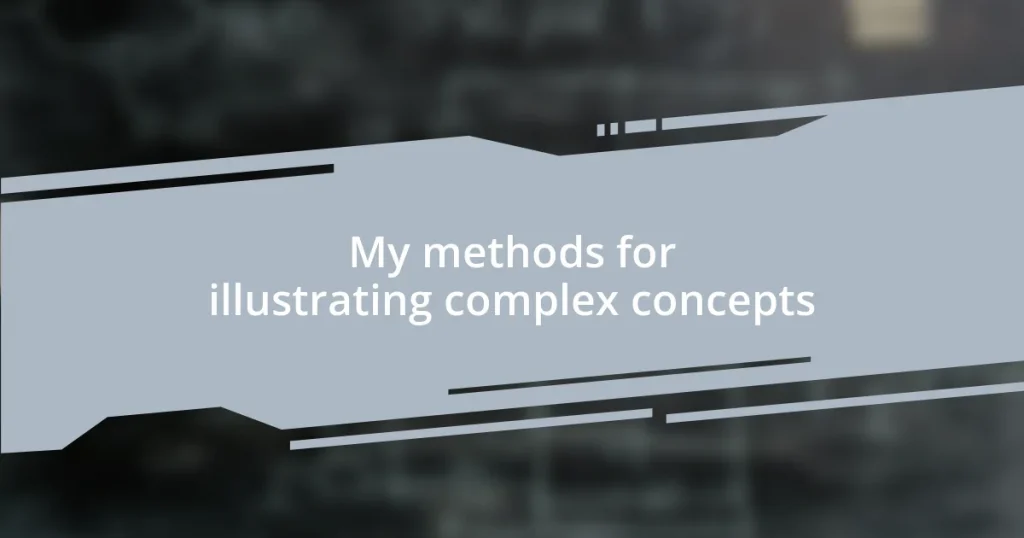 My methods for illustrating complex concepts