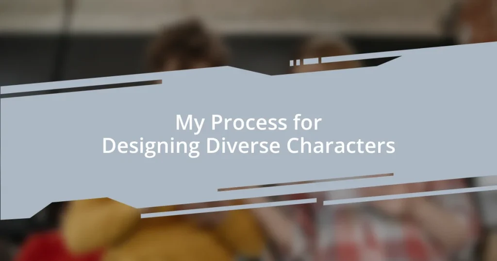 My Process for Designing Diverse Characters