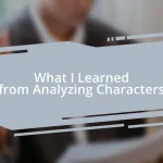 What I Learned from Analyzing Characters