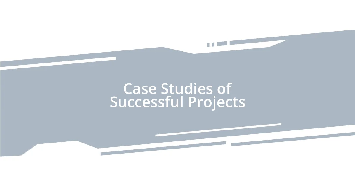 Case Studies of Successful Projects